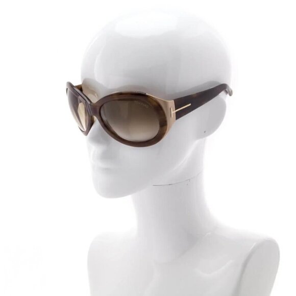 Tom Ford Elisabeth TF27 Sunglasses 62/17-125 Oval Brown Tortoise Gold Unisex - Picture 2 of 14